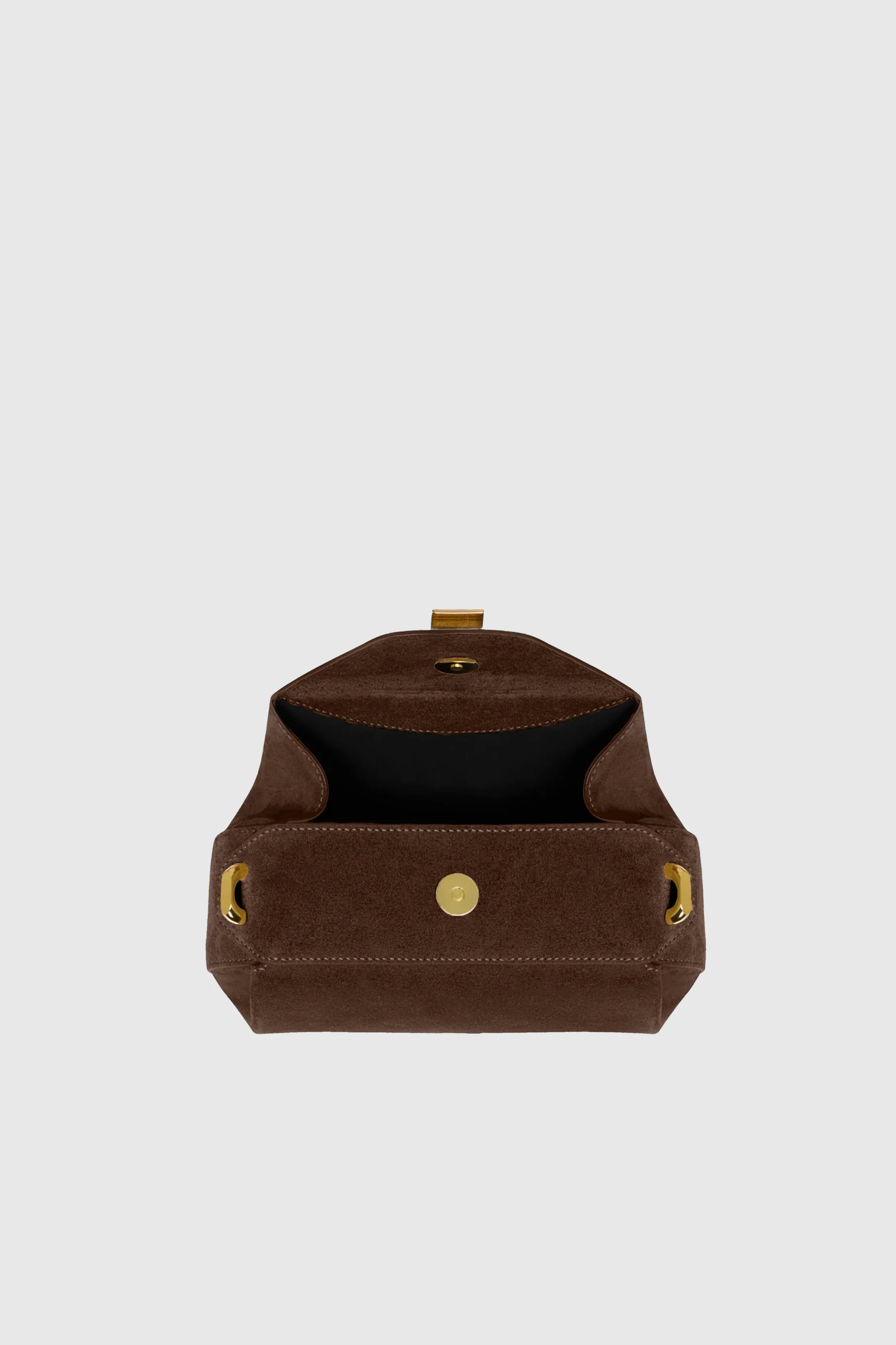 OYSTER MINI CLUTCH - CHOCOLATE SUEDE - Image 4