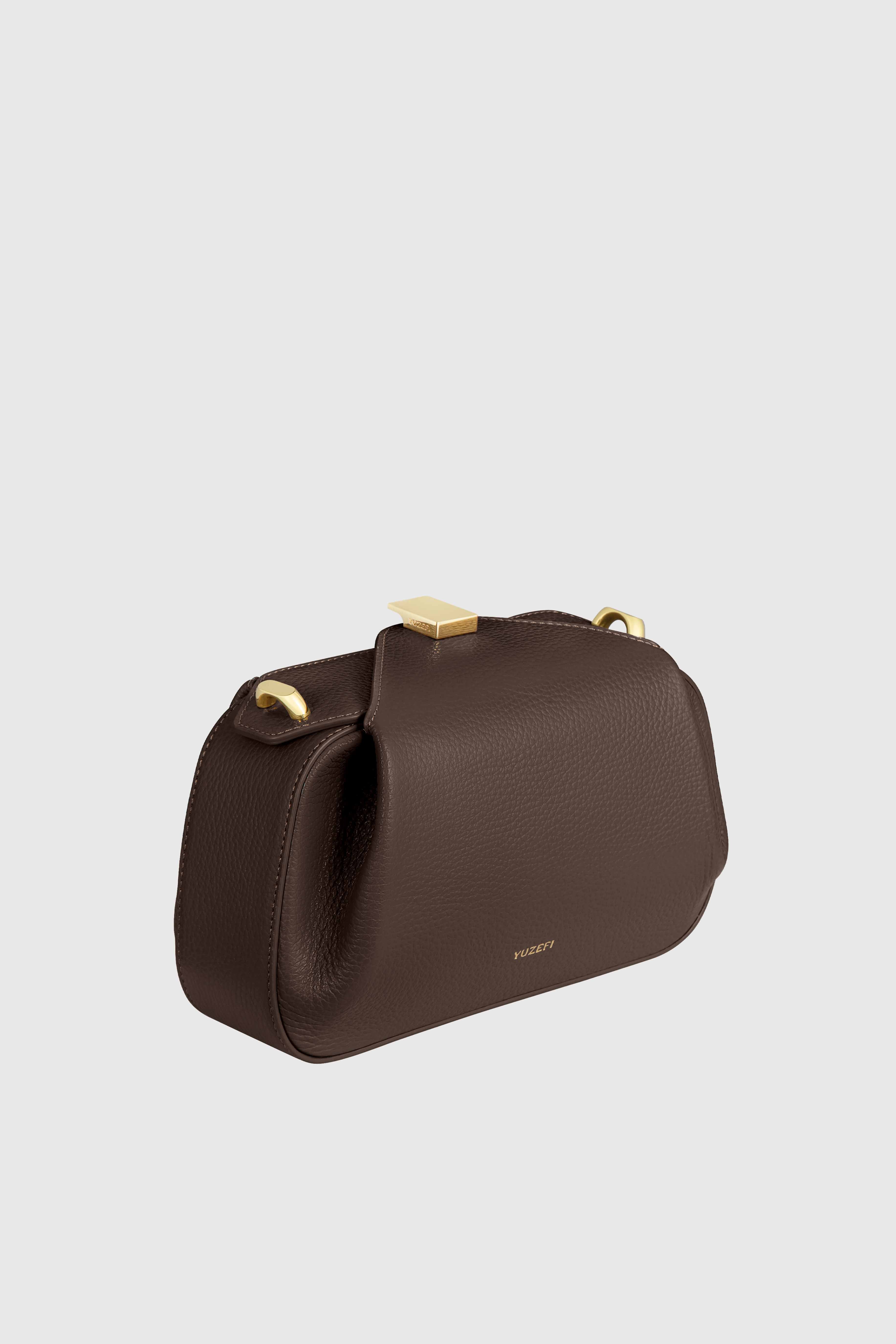 OYSTER MINI CLUTCH - ESPRESSO PEBBLE GRAINED LEATHER - Image 4