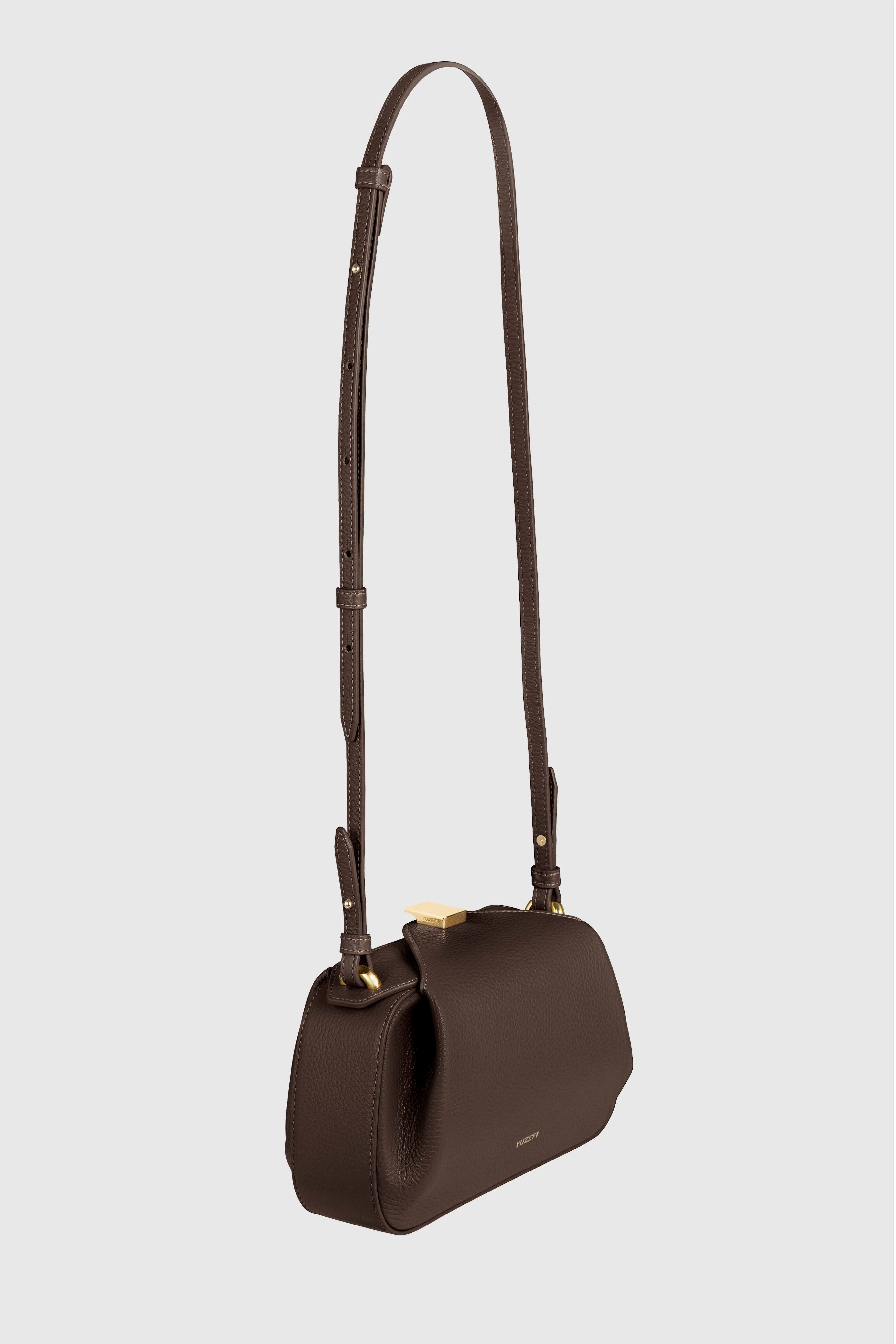 OYSTER MINI CLUTCH - ESPRESSO PEBBLE GRAINED LEATHER - Image 5