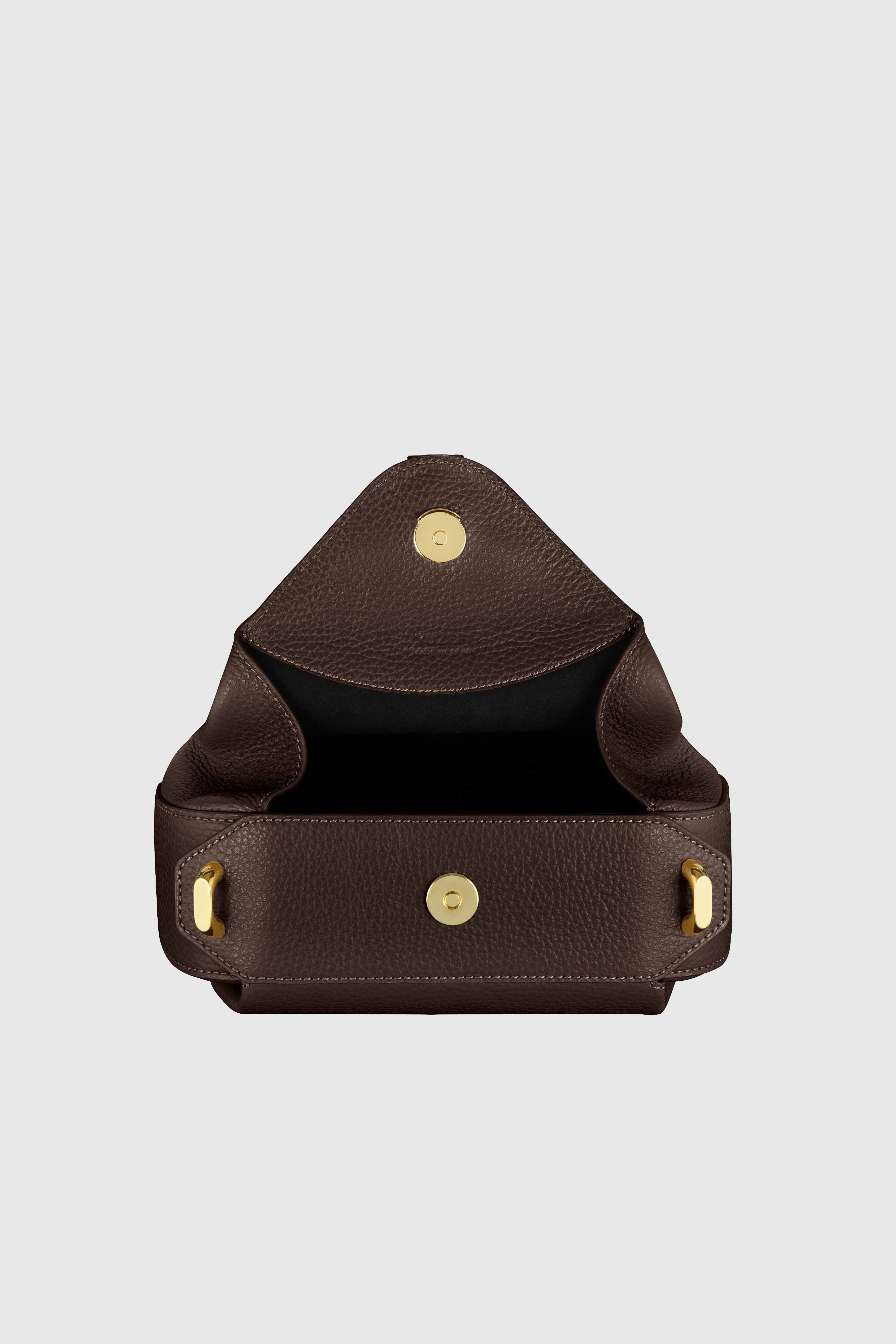 OYSTER MINI CLUTCH - ESPRESSO PEBBLE GRAINED LEATHER - Image 6