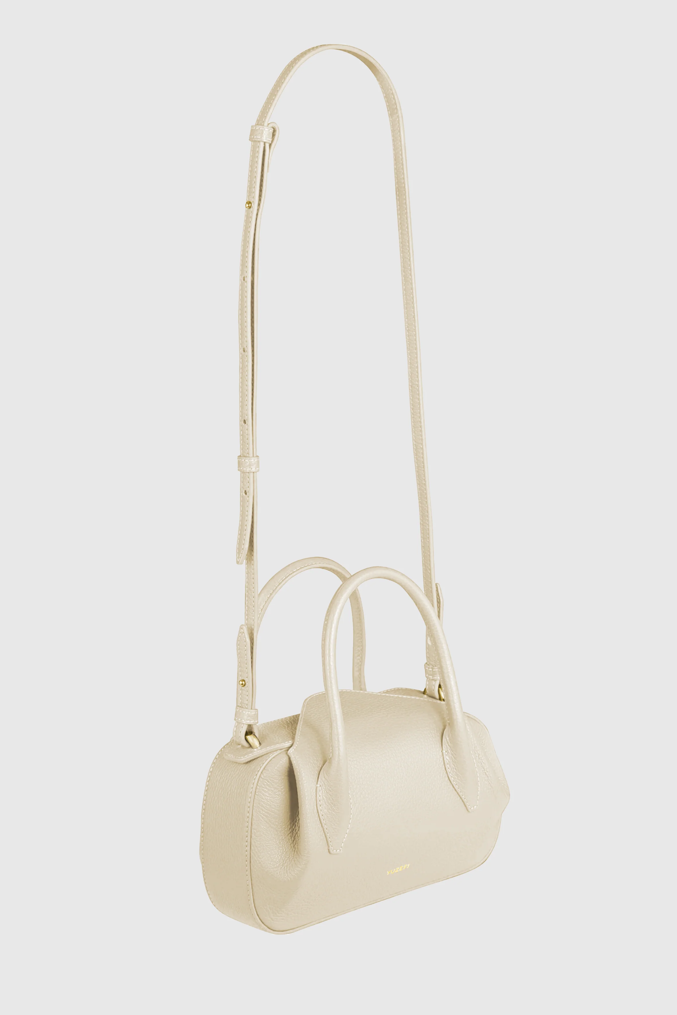 OYSTER MINI DUFFLE - ANGORA PEBBLE GRAINED LEATHER - Image 3