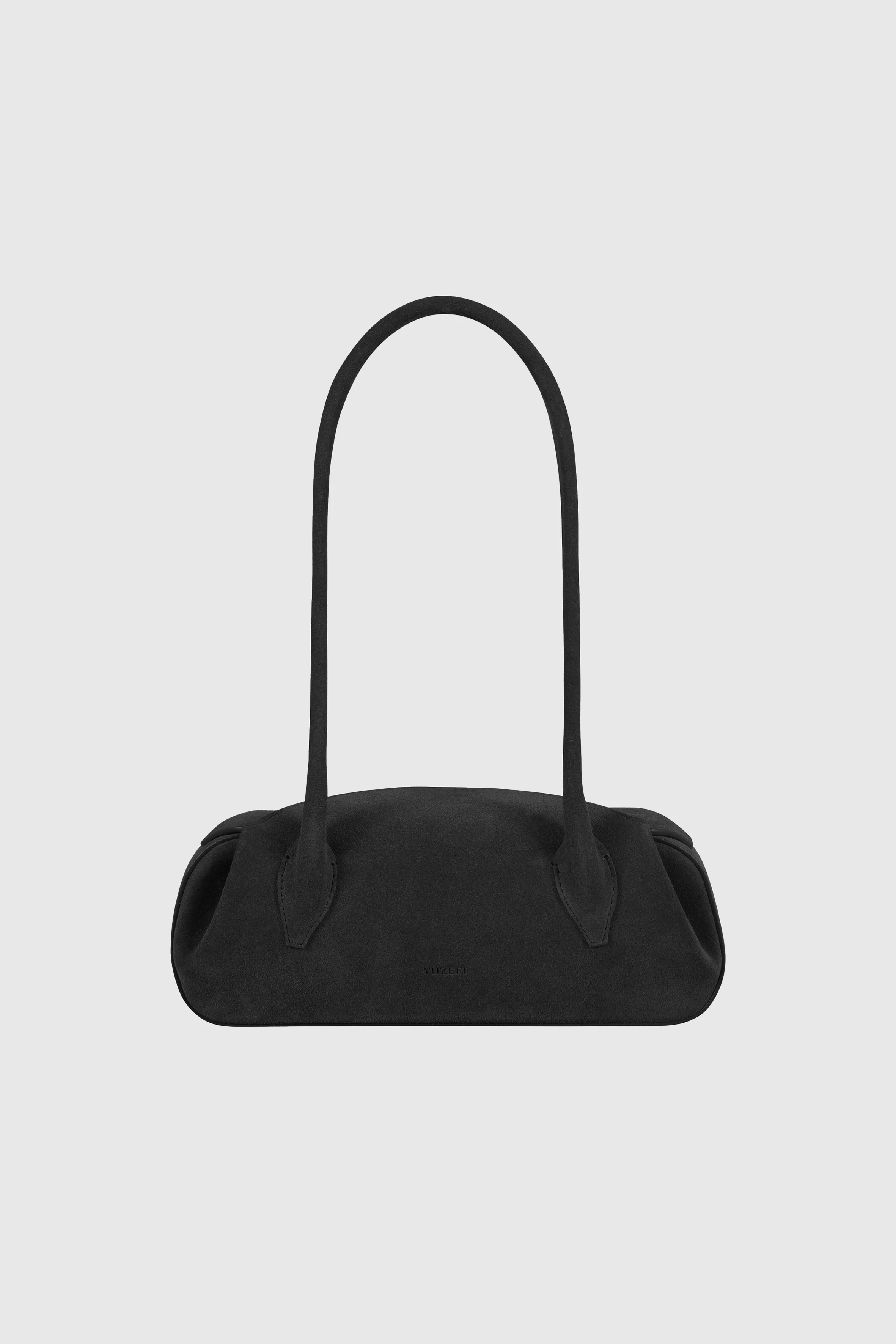 OYSTER MINI SHOULDER BAG - BLACK SUEDE