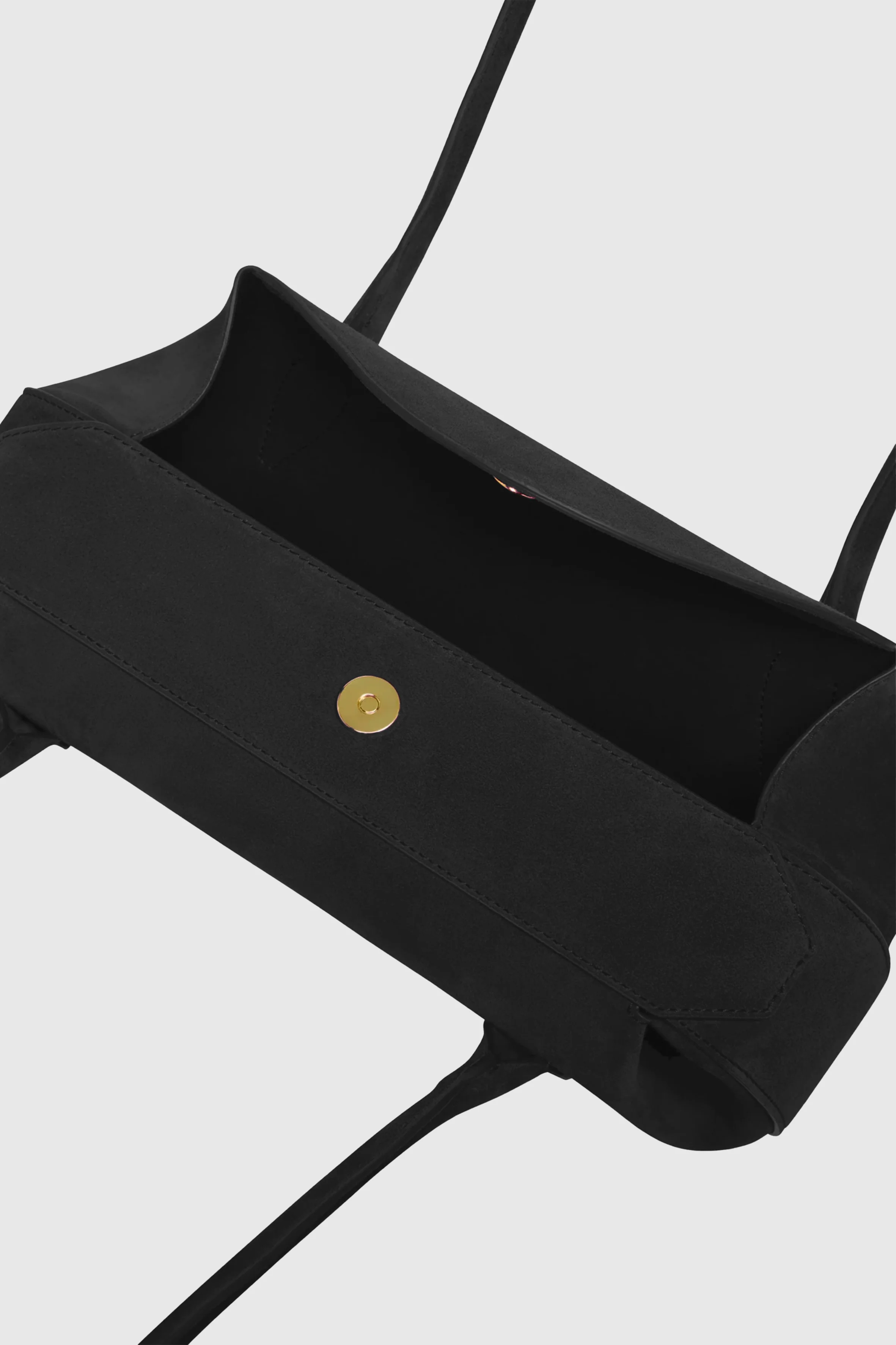 OYSTER SHOULDER BAG - BLACK SUEDE - Image 3