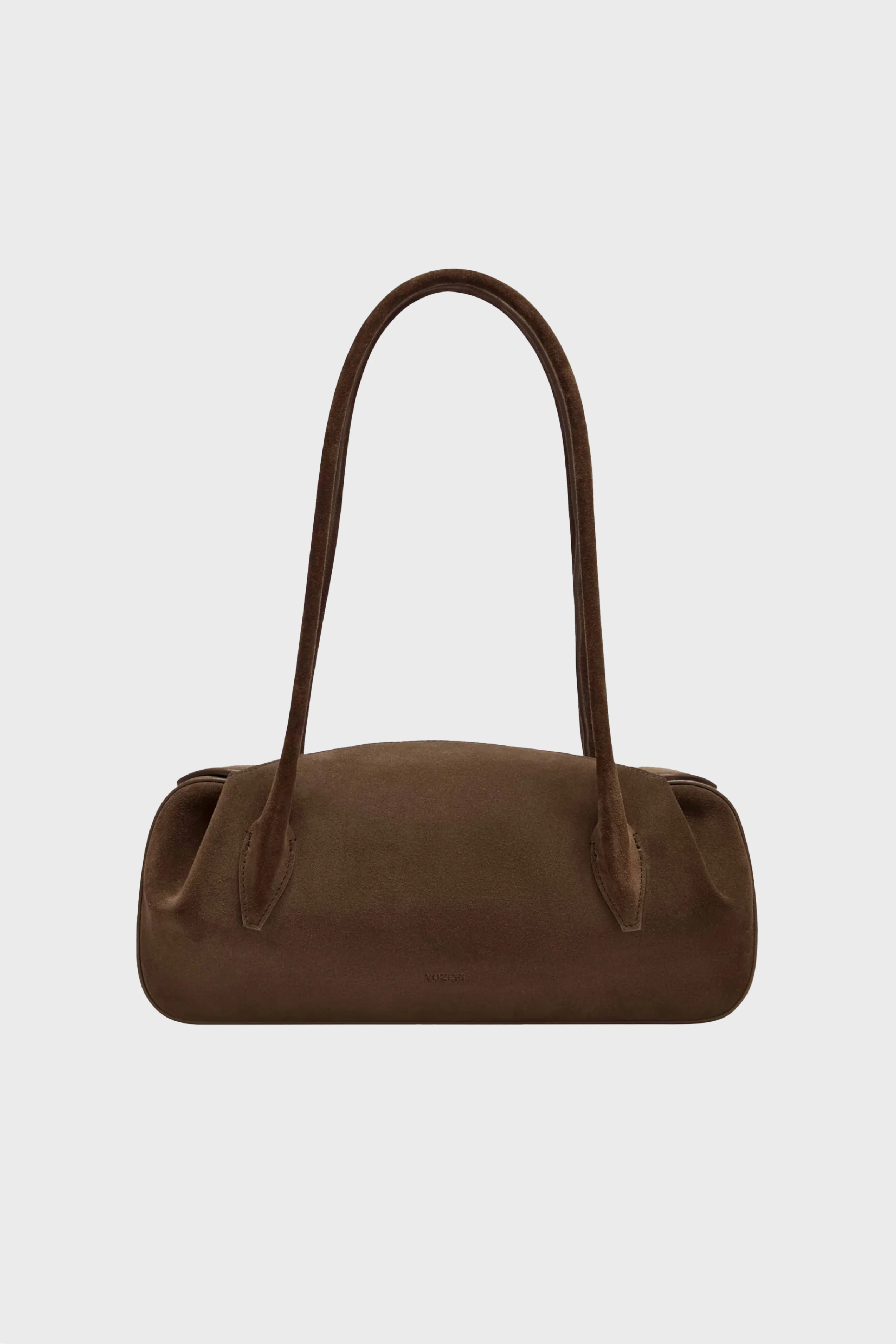 OYSTER SHOULDER BAG - CHOCOLATE SUEDE