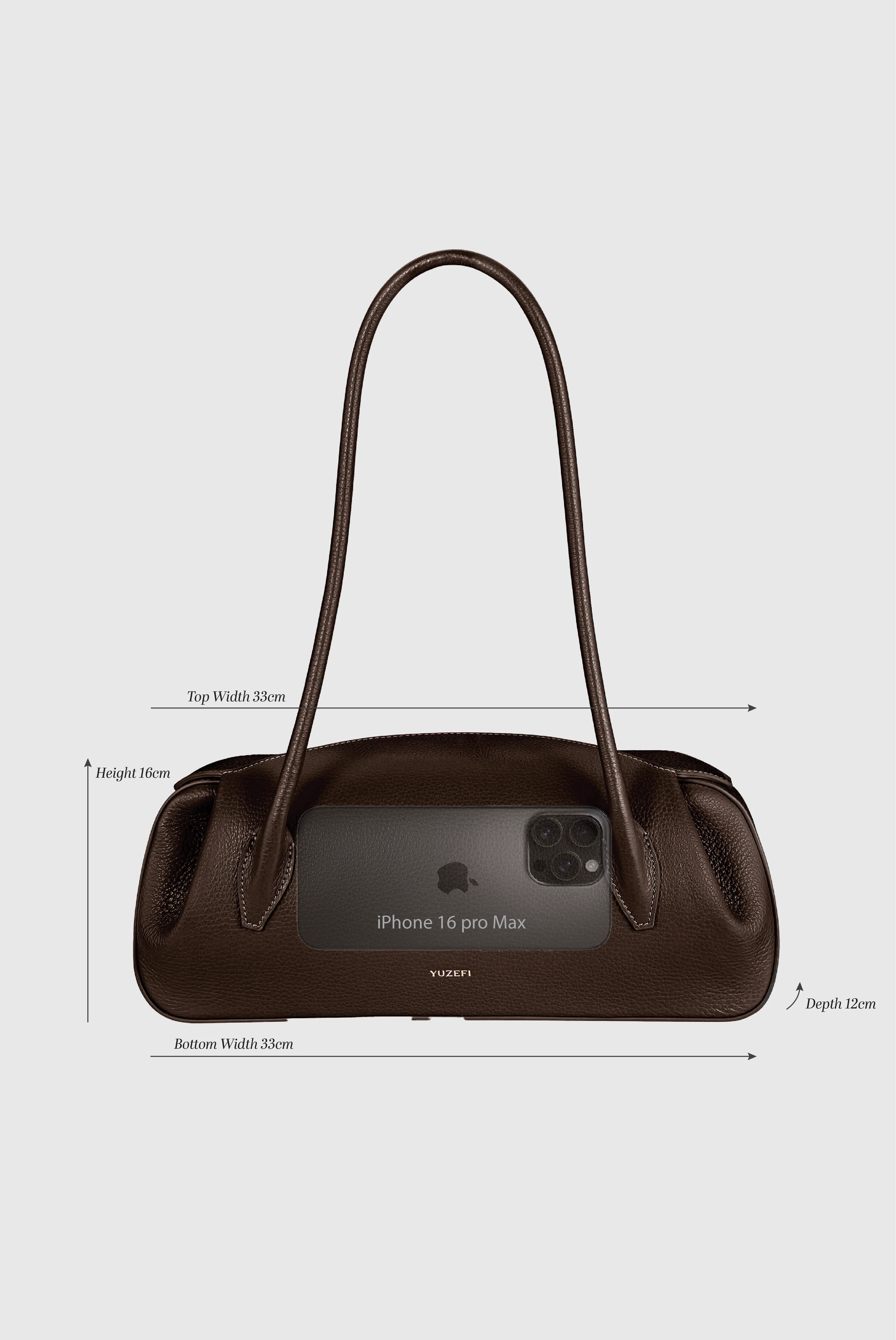 OYSTER SHOULDER BAG - MIDNIGHT PEBBLE GRAINED LEATHER - Image 4