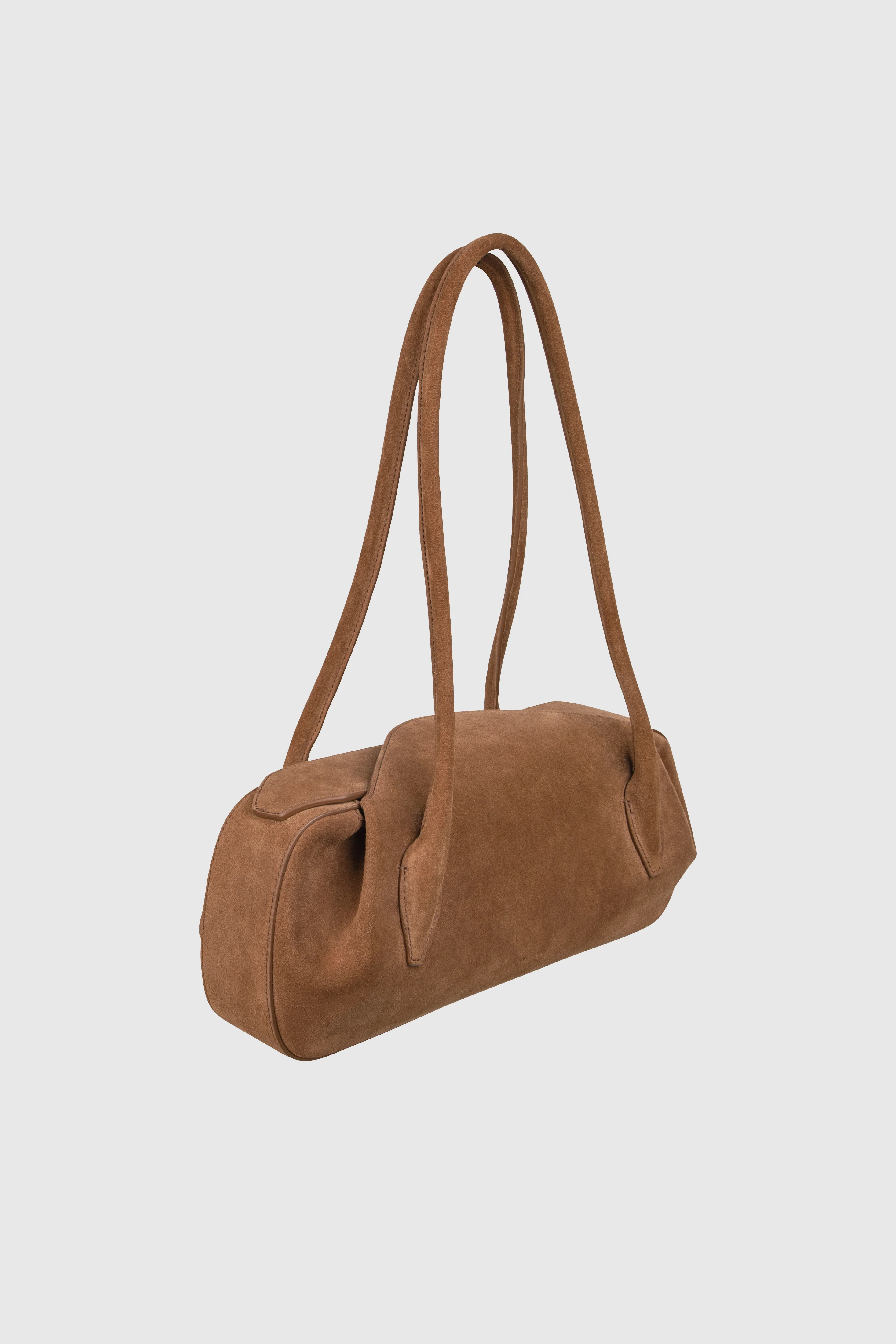 OYSTER SHOULDER BAG - COGNAC SUEDE - Image 2
