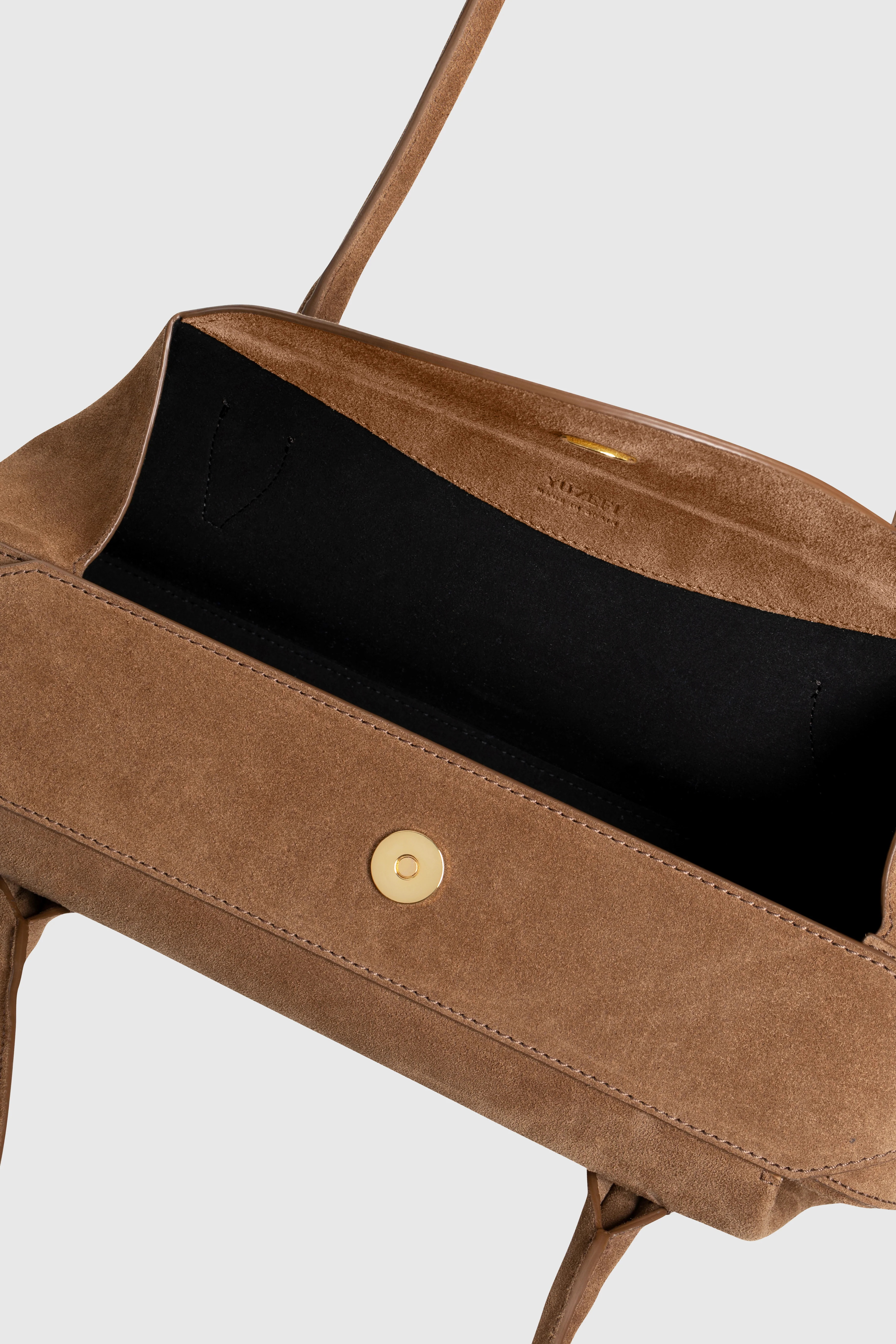 OYSTER SHOULDER BAG - COGNAC SUEDE - Image 3