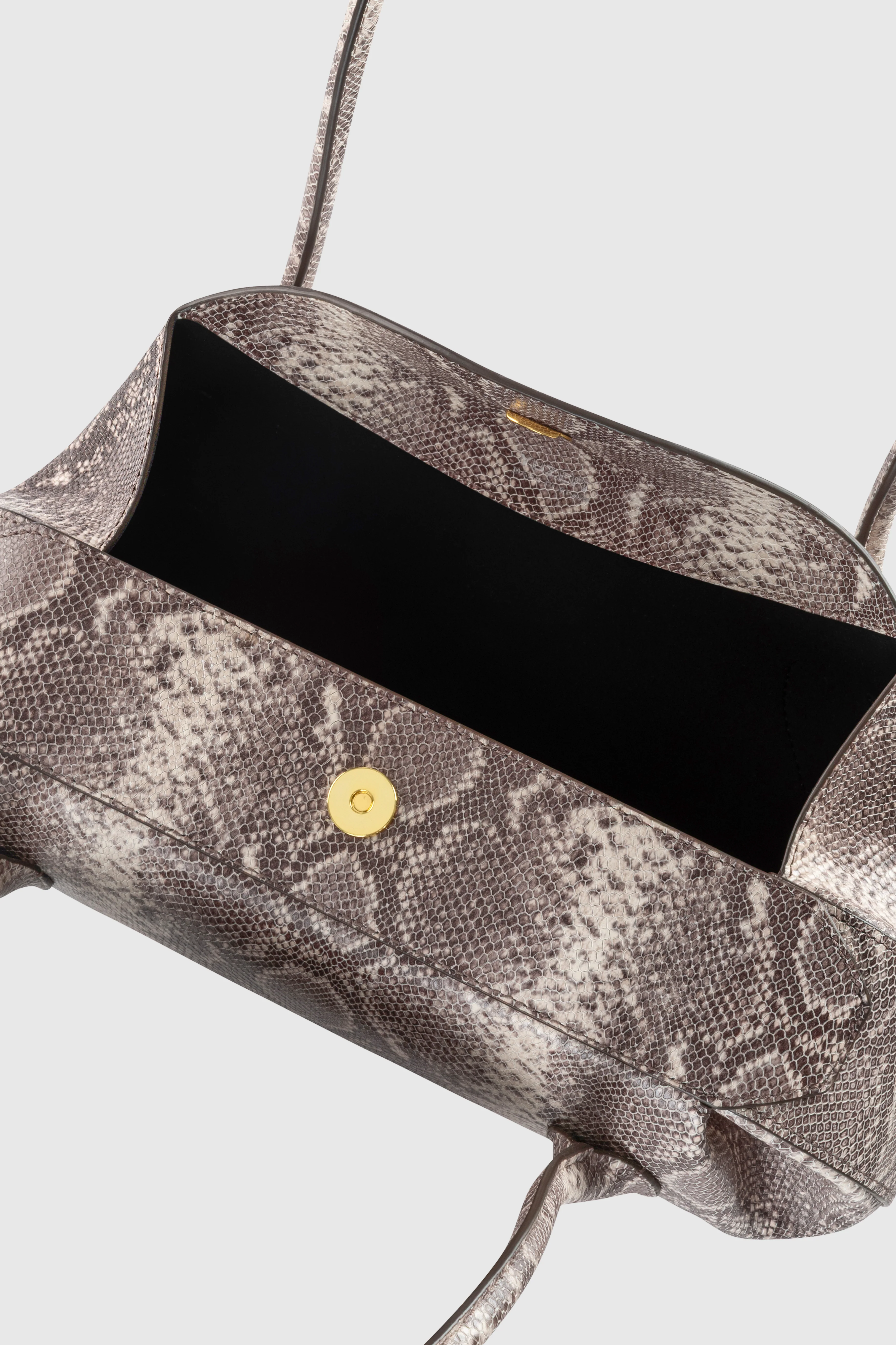 OYSTER SHOULDER BAG - EMBOSSED ASH SNAKE COWHIDE LEATHER - Image 5