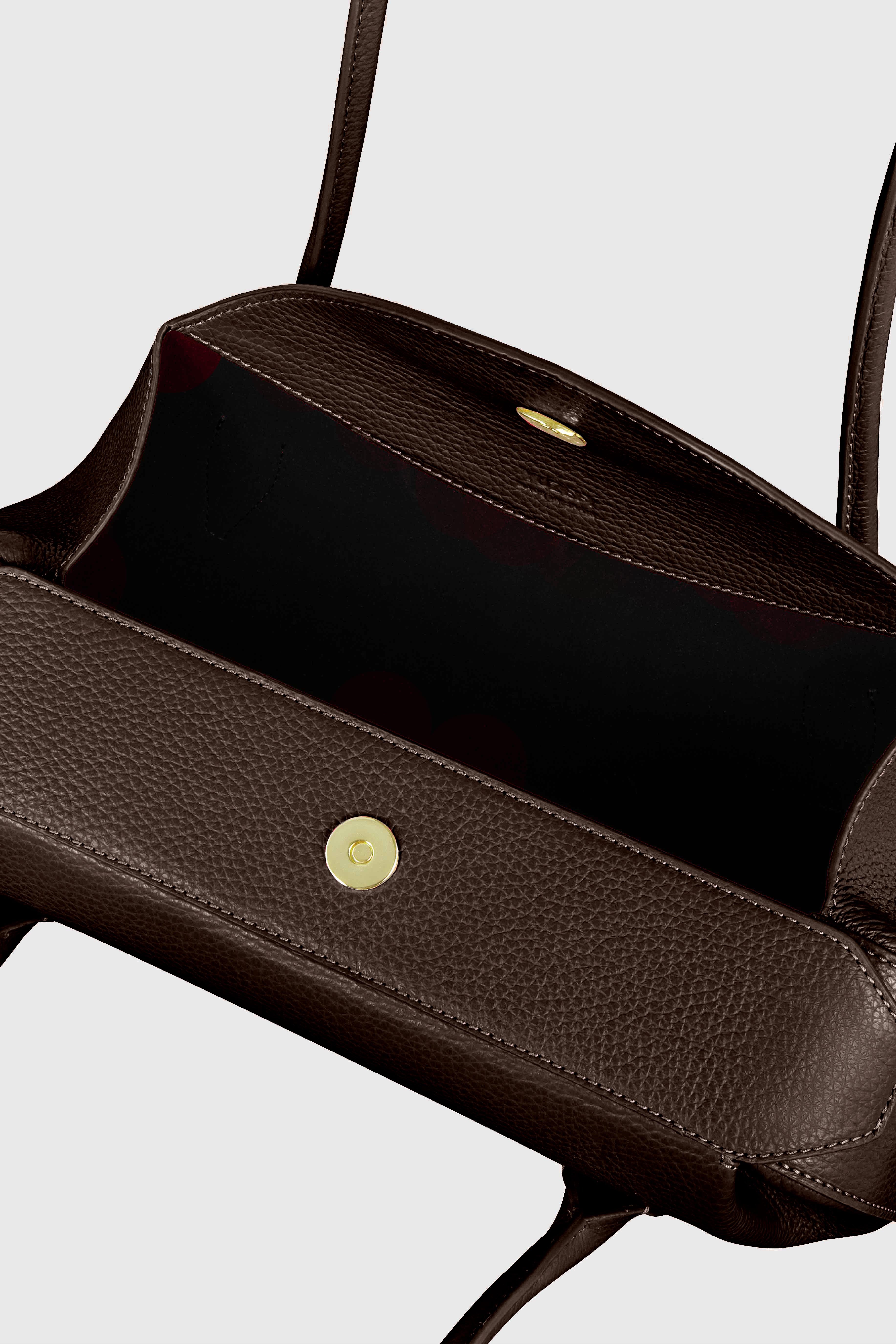 OYSTER SHOULDER BAG - ESPRESSO PEBBLE GRAINED LEATHER - Image 3