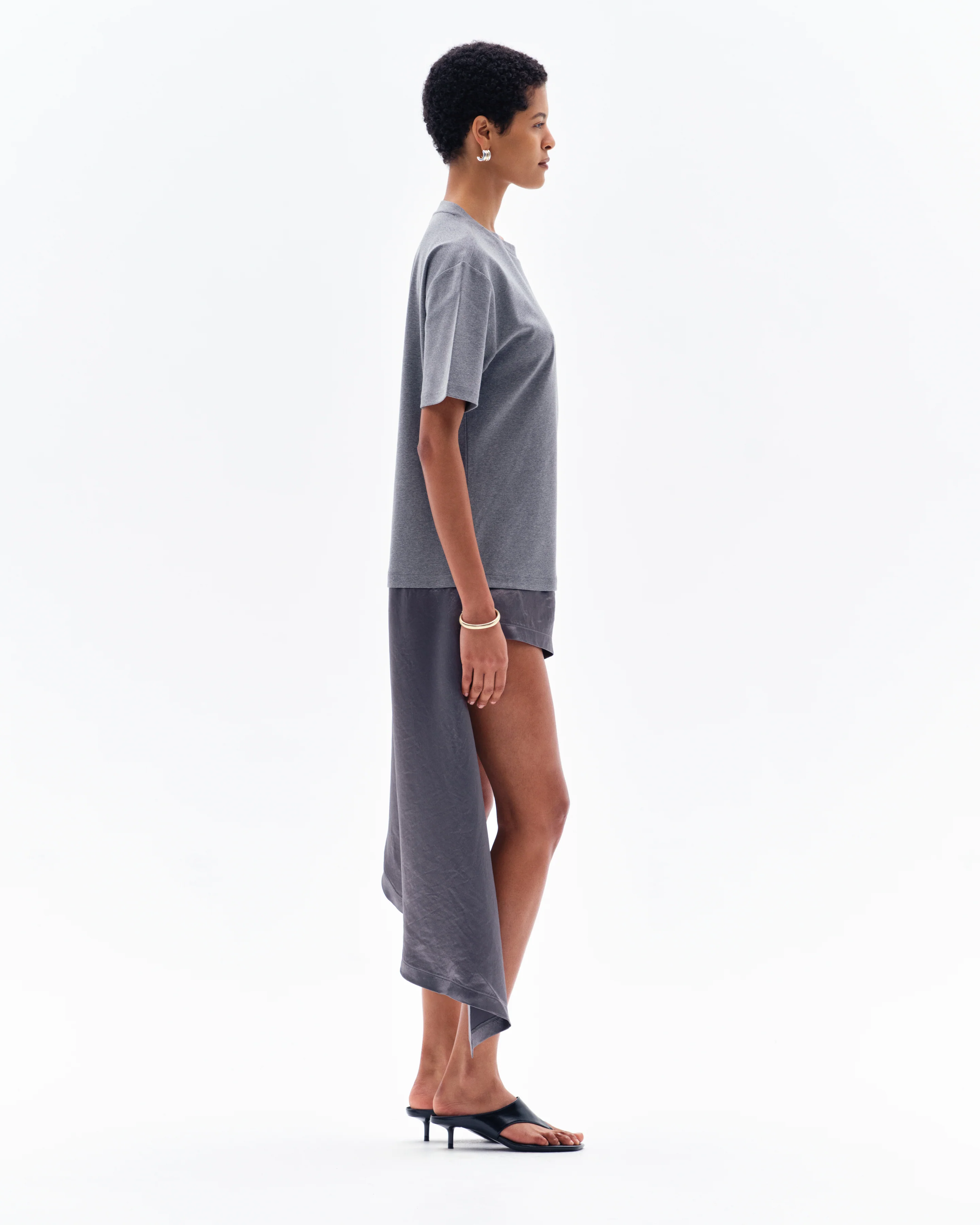 RAVAA BOXY T-SHIRT DRESS - GREY - Image 2