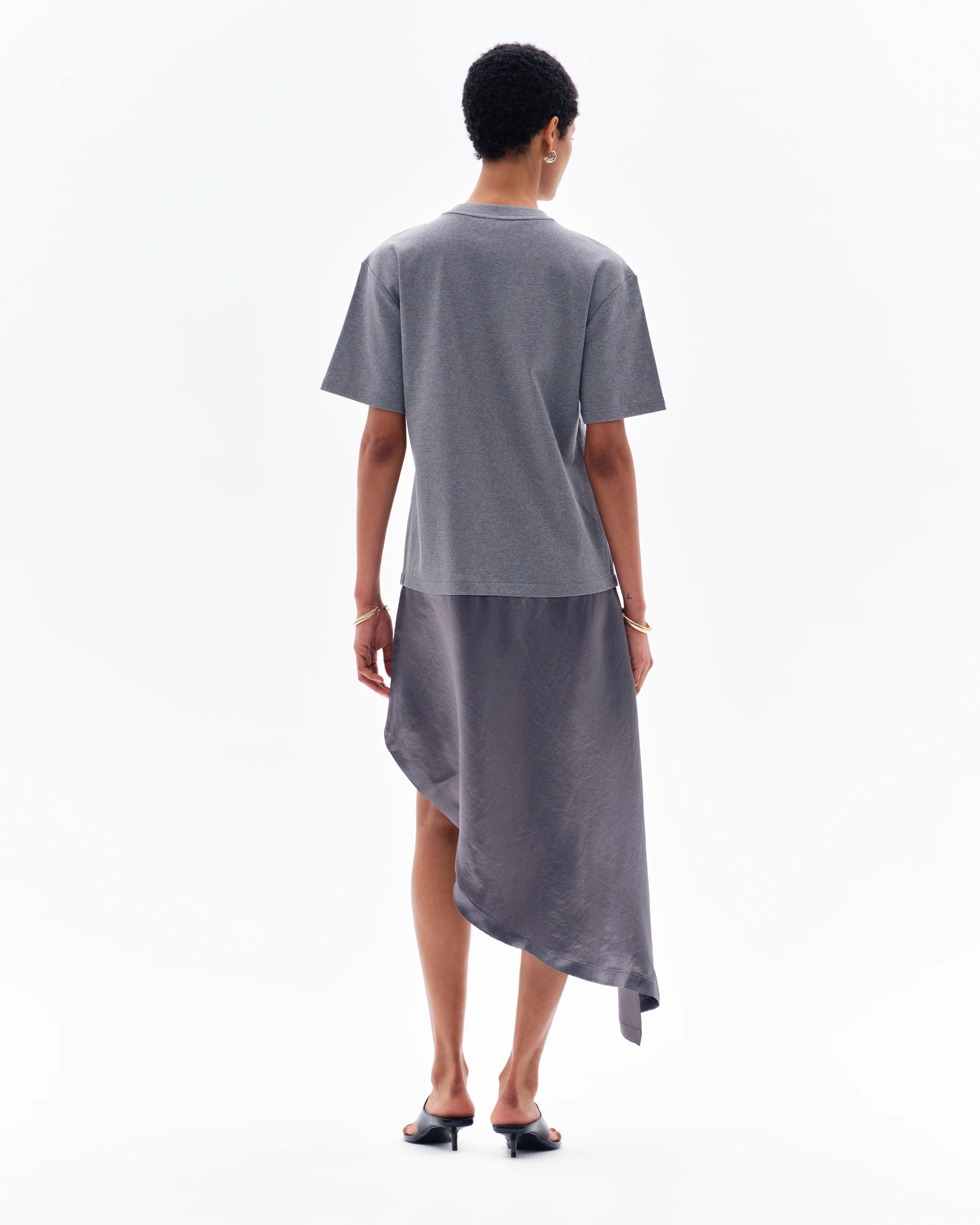 RAVAA BOXY T-SHIRT DRESS - GREY - Image 3