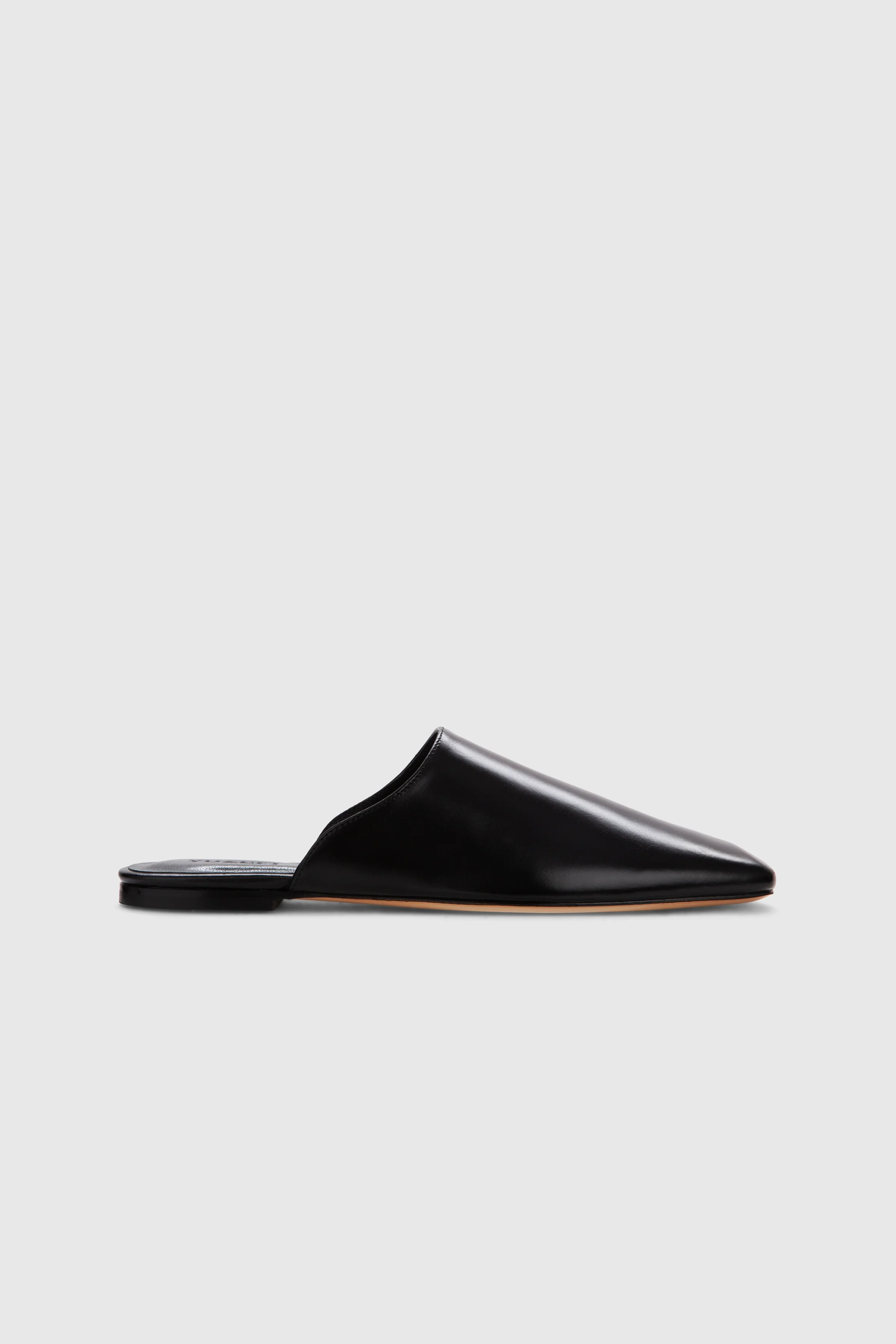 SAHRA SLIPPER - BLACK LEATHER