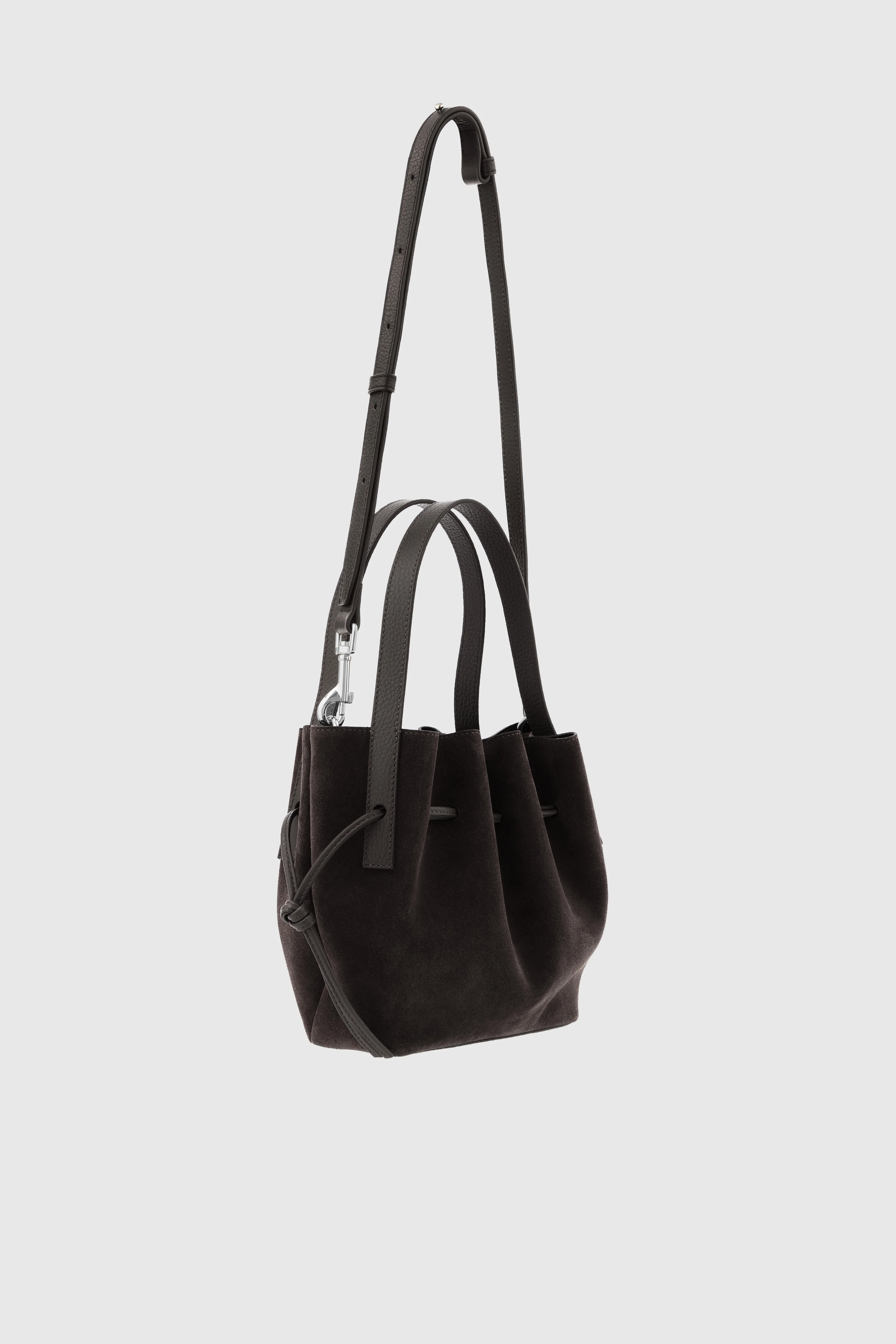 SCALLOP MINI TOTE - GANACHE SUEDE - Image 3