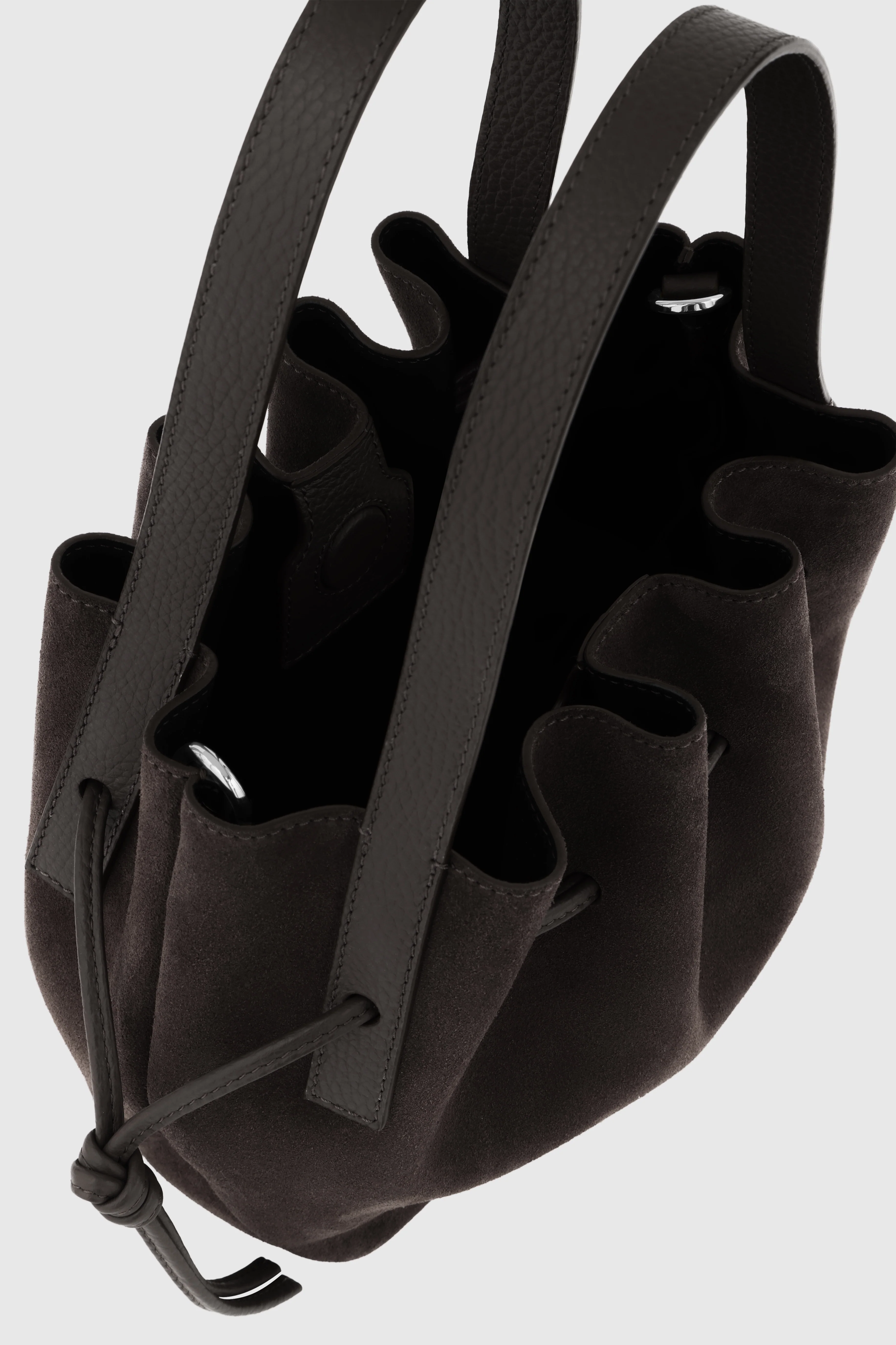 SCALLOP MINI TOTE - GANACHE SUEDE - Image 4
