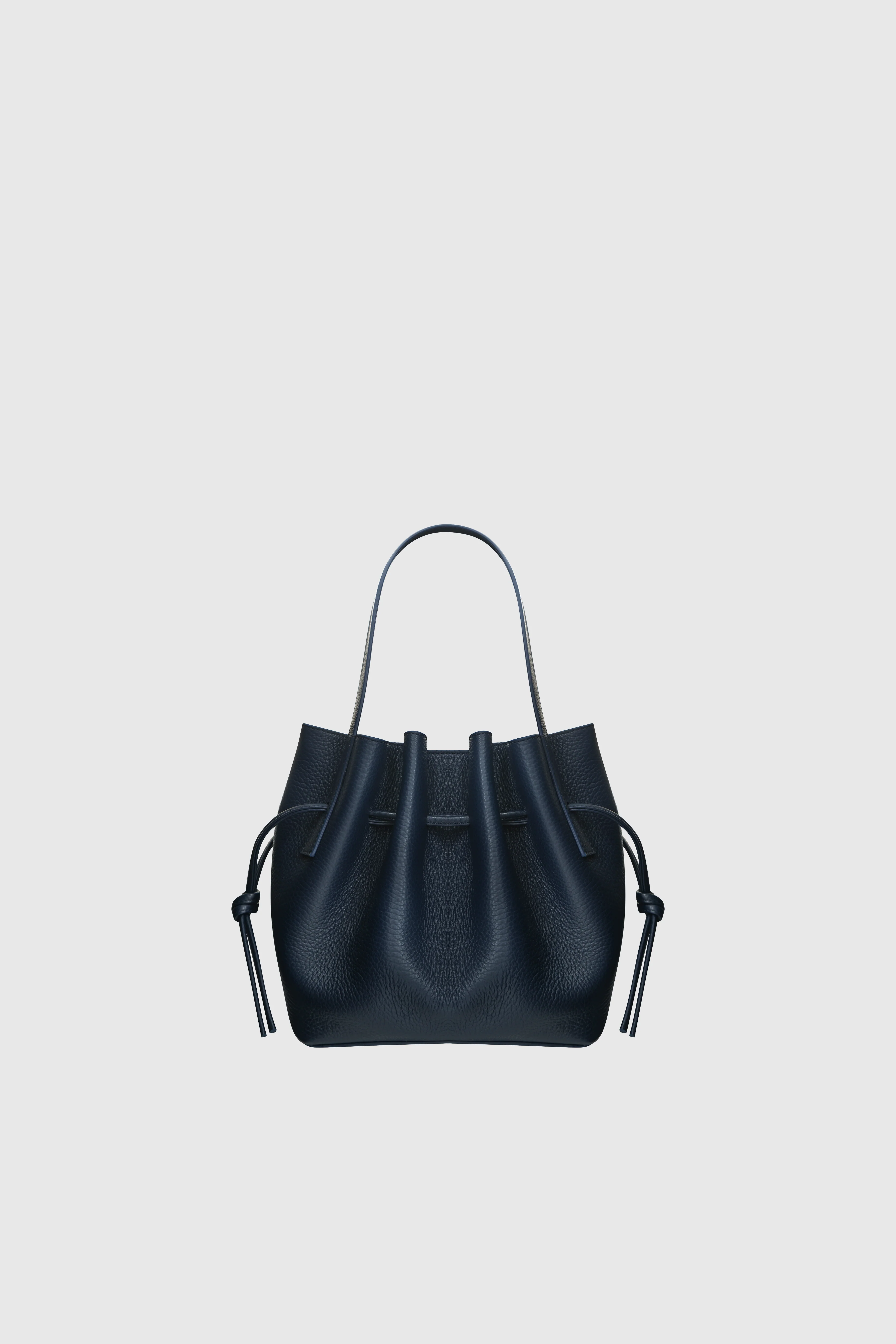 SCALLOP MINI TOTE - MIDNIGHT PEBBLE GRAINED LEATHER