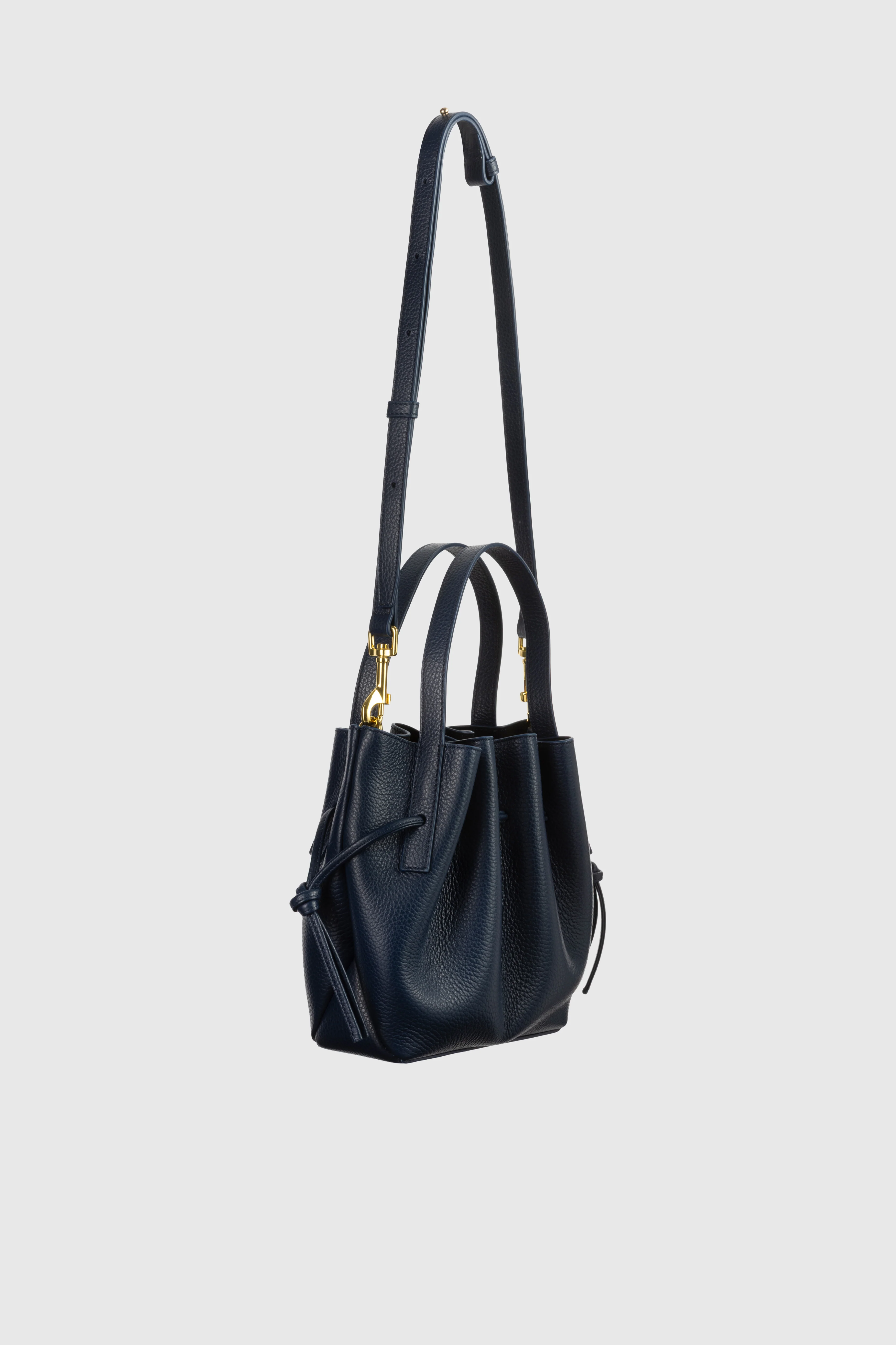 SCALLOP MINI TOTE - MIDNIGHT PEBBLE GRAINED LEATHER - Image 3