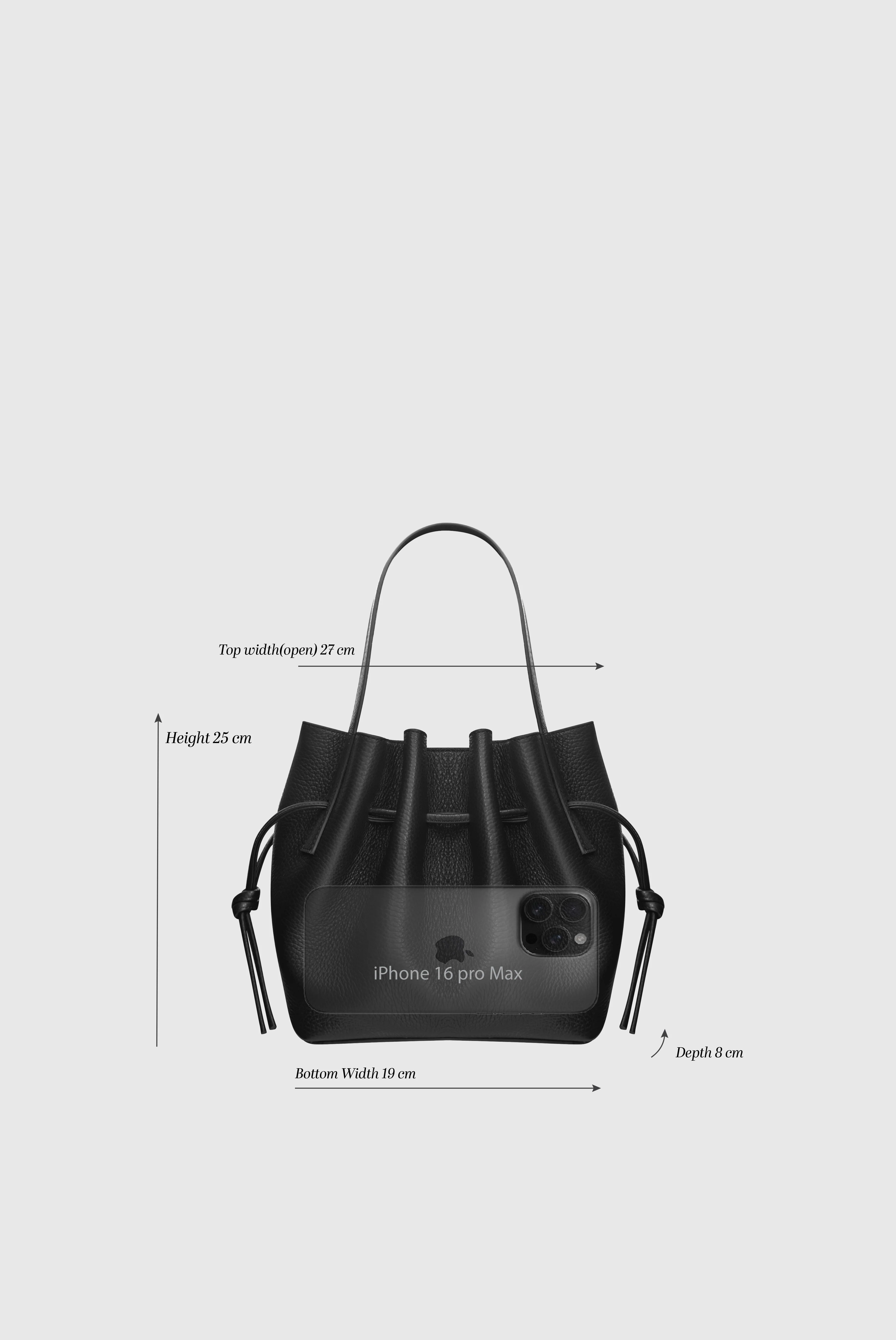 SCALLOP MINI TOTE - ANGORA PEBBLE GRAINED LEATHER - Image 5