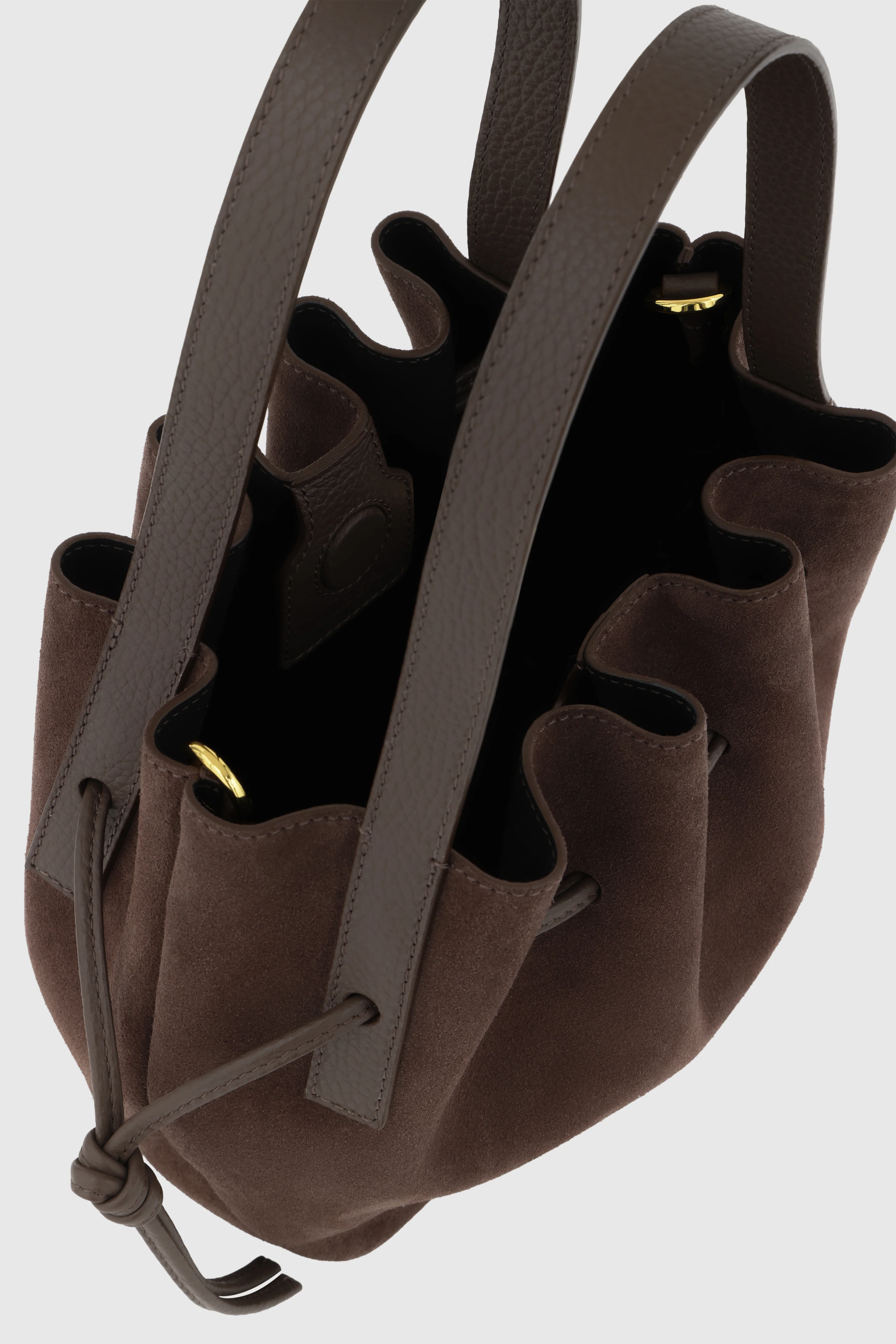 SCALLOP MINI TOTE - NUTMEG SUEDE - Image 4