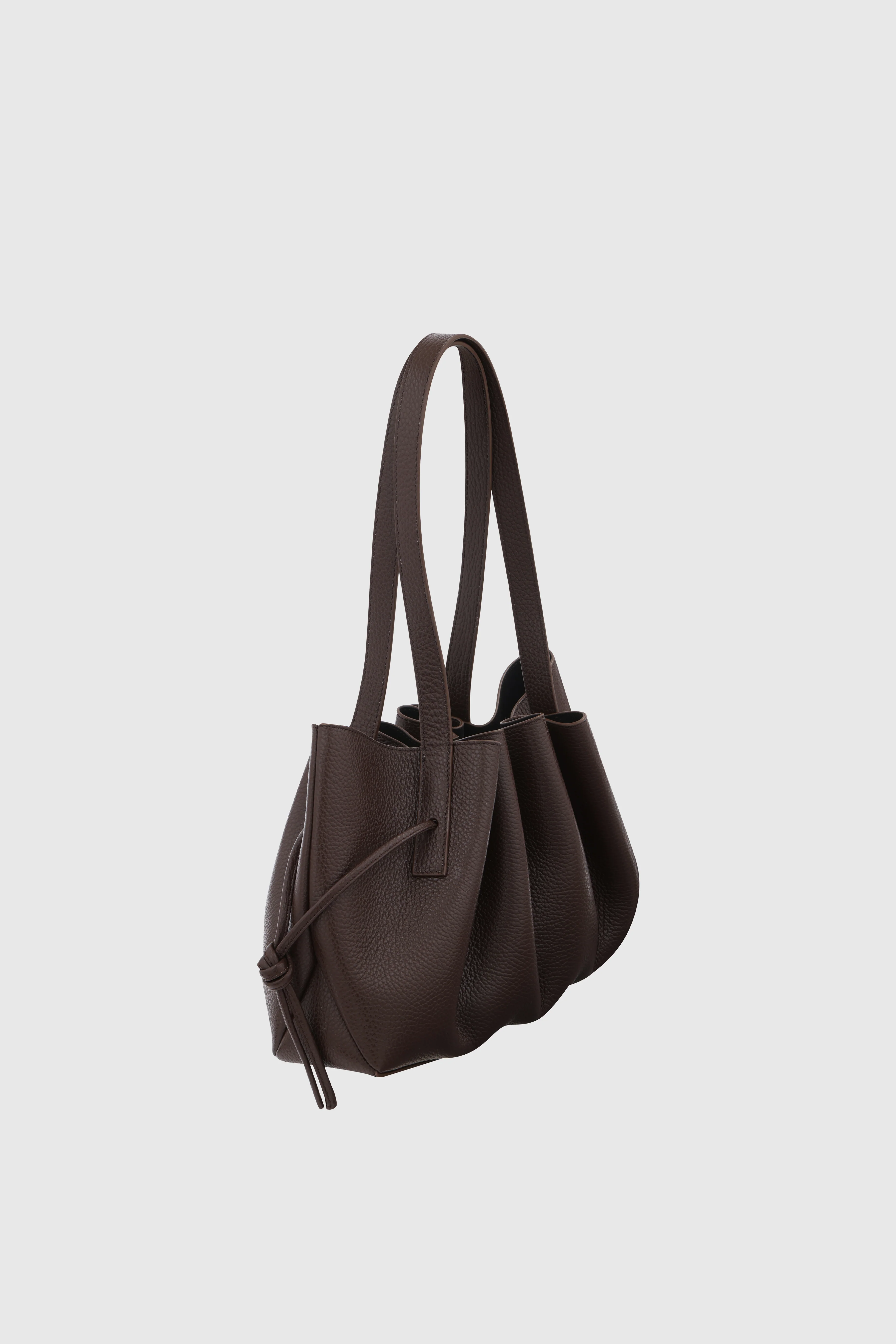 SCALLOP SHOULDER BAG - ESPRESSO PEBBLE GRAINED LEATHER - Image 2
