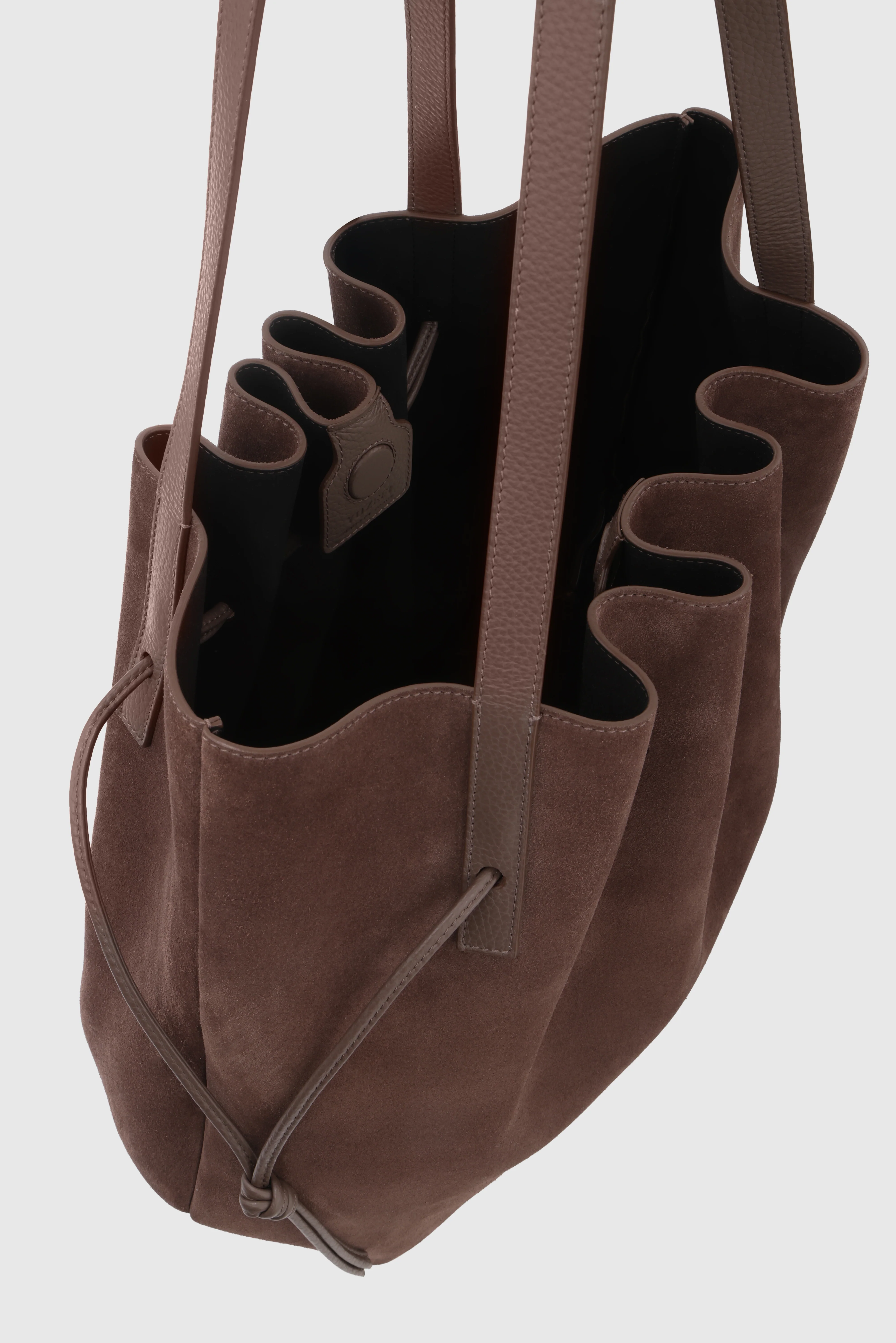 SCALLOP TOTE - NUTMEG SUEDE - Image 3