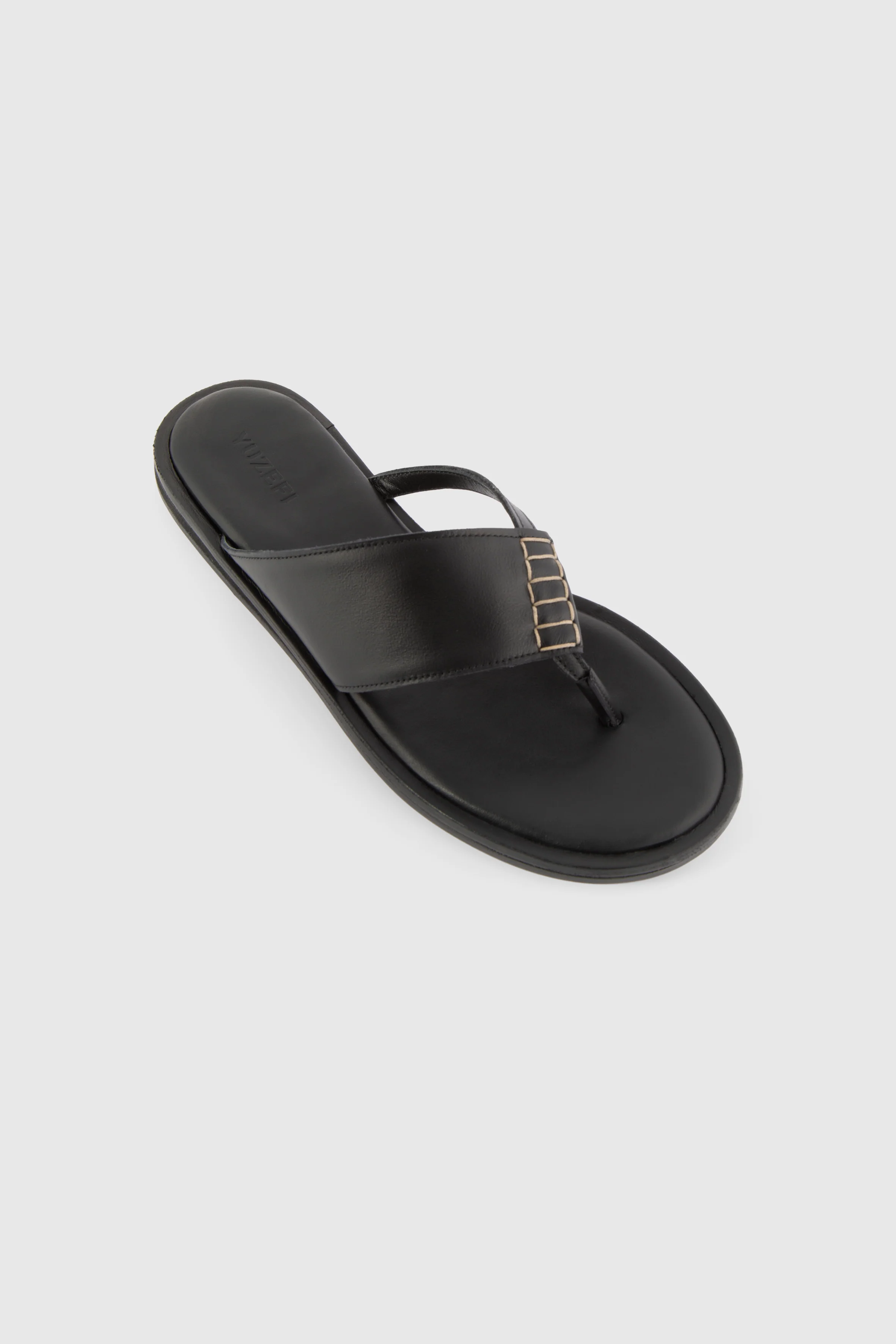 THESSA FLIP FLOP - BLACK LEATHER - Image 3
