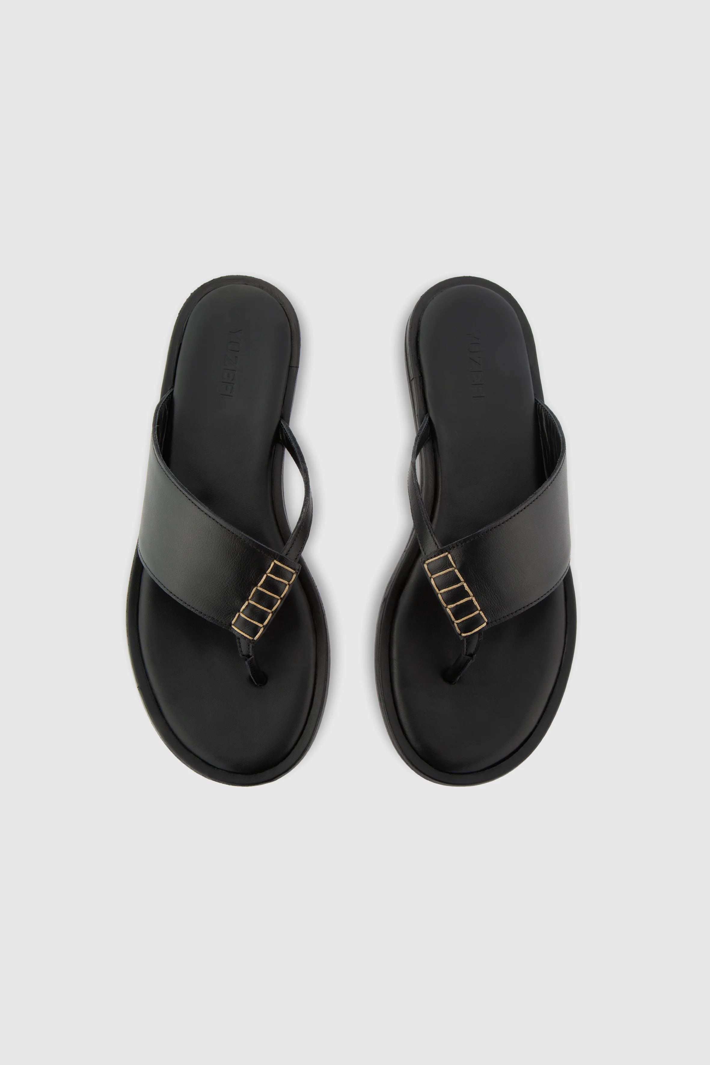 THESSA FLIP FLOP - BLACK LEATHER - Image 5