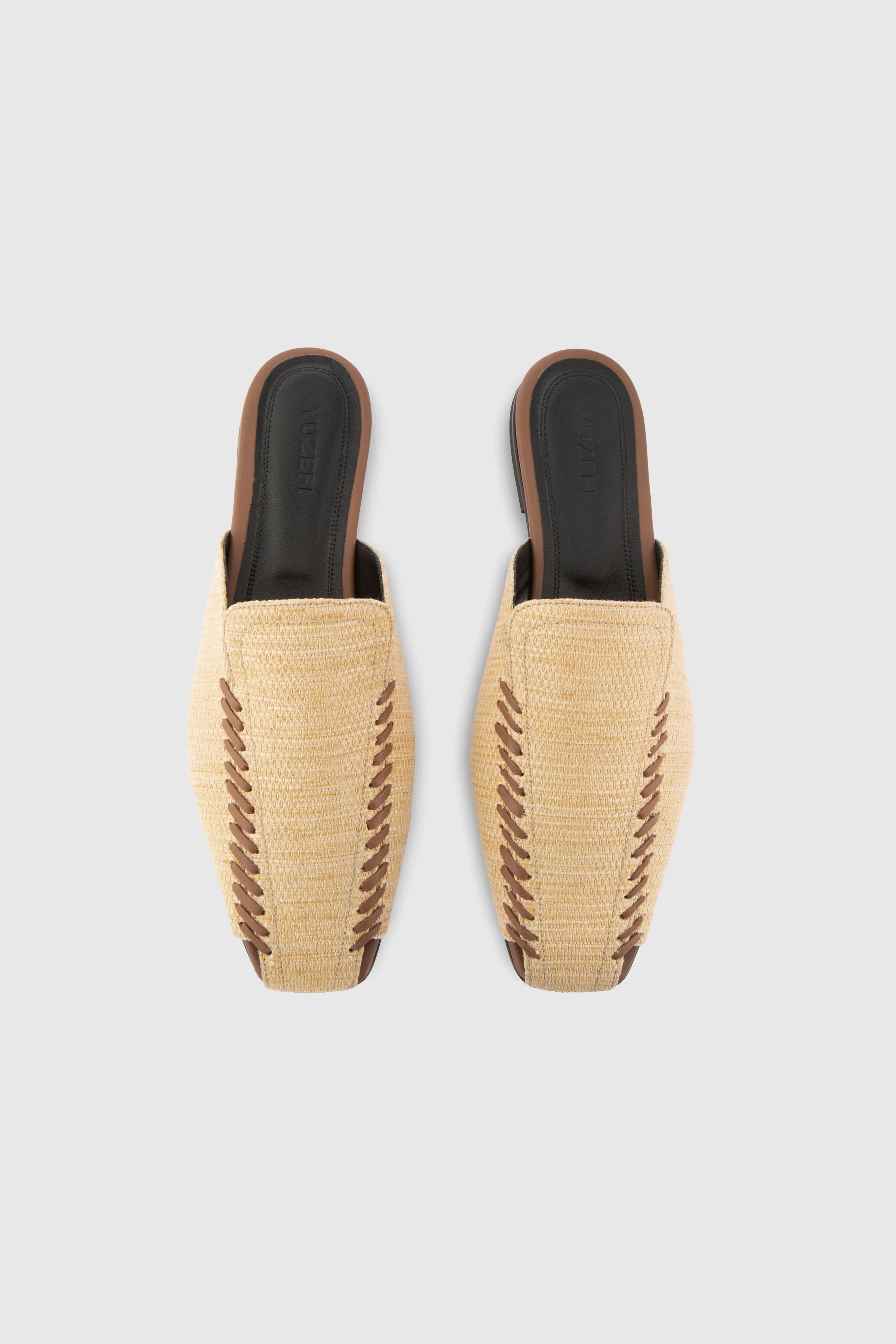 ZARIA MULE - BISCUIT WOVEN RAFFA - Image 3